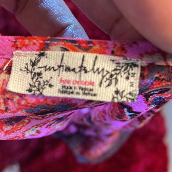 Free People Pink Lace Cami medium boho - Picture 7 of 8